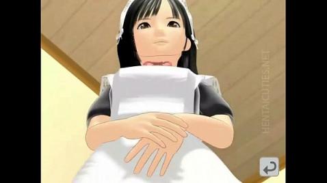 Служанка занимается сексом на хозяйской постели