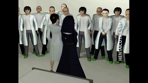 3D девушка мастурбирует киску секс игрушками и ласкает уретру подручными средствами в стиле хентай